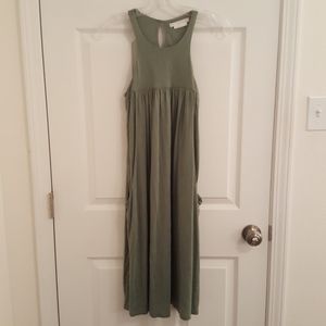 Olive green tank dress